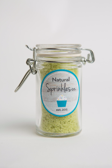 Brilliant Green Sugar Crystals
